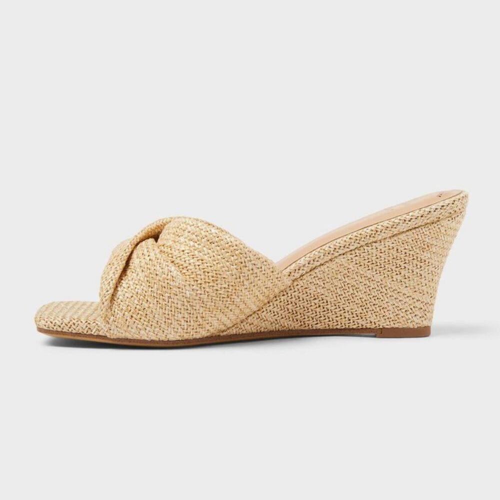Open Box - A New Day - Women’s Amal Wedge Heels with Memory Foam Insole - Beige - Picture 2 of 3